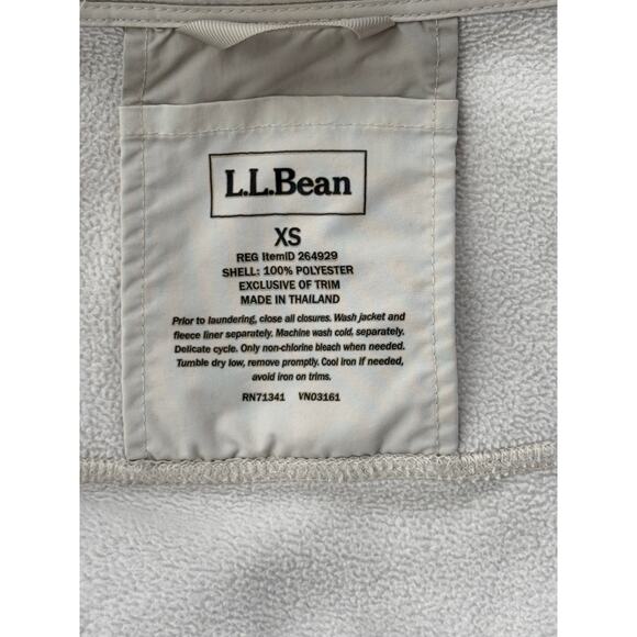 LL Bean Women XS 3-in-1 Hooded Parka With Removable Fleece Jacket in Beige - Picture 4 of 4